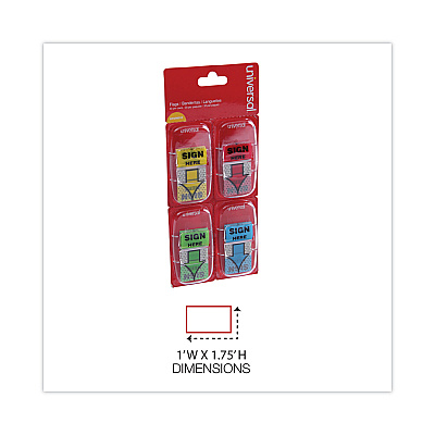 Universal Deluxe Message Arrow Flags, "Sign Here", Assorted Colors, 120/Pack (UNV99010)