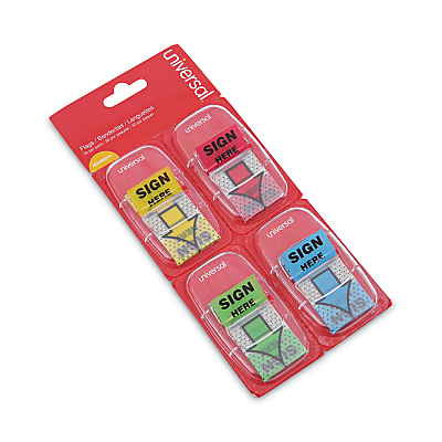 Universal Deluxe Message Arrow Flags, "Sign Here", Assorted Colors, 120/Pack (UNV99010)