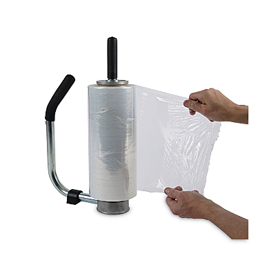 Universal Handwrap Stretch Film, 12" x 1,500 ft Roll, 20 mic (80-Gauge), Clear, 4/Carton (UNV121580)