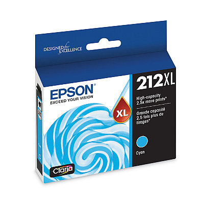 Epson T212XL220S (212XL) Claria High-Yield Ink, 350 Page-Yield, Cyan