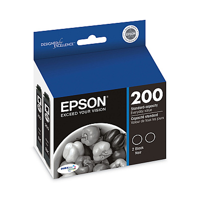 Epson T200120D2 (T200) DURABrite Ultra Ink, 175 Page-Yield, Black