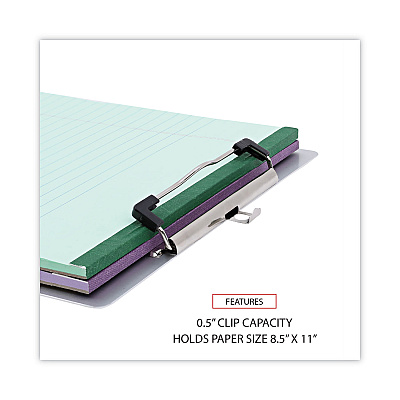 Universal Aluminum Clipboard with Low Profile Clip, 0.5" Clip Capacity, Holds 8.5 x 11 Sheets, Aluminum (UNV40301)