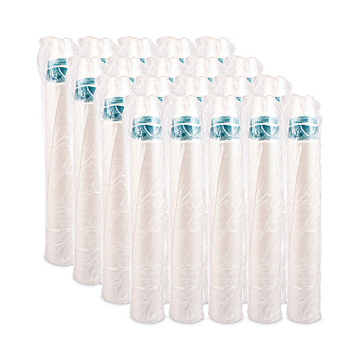 Dart J Cup Insulated Foam Pedestal Cups, 32 oz, Printed, Teal/White, 25/Sleeve, 20 Sleeves/Carton (DCC32AJ32H)