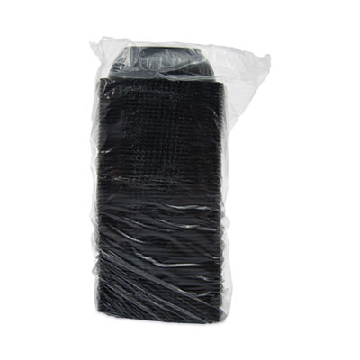 Dart PresentaBowls Pro Black Square Bowls, 48 oz, 8.5 x 8.5 x 2.6, Plastic, 63/Bag, 4 Bags/Carton (DCCB48SB)