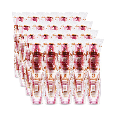 Solo Paper Hot Drink Cups in Bistro Design, 8 oz, Maroon, 50/Pack (SCC378SIPK)