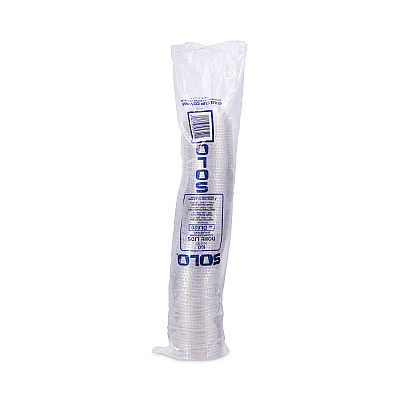 Solo Dome-Top Cold Cup Lids, Fits 2.5 oz to 9 oz Containers, Clear, Plastic, 2,500/Carton (SCCDL620)