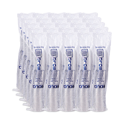 Solo Dome-Top Cold Cup Lids, Fits 2.5 oz to 9 oz Containers, Clear, Plastic, 2,500/Carton (SCCDL620)