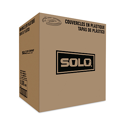 Solo Lift Back and Lock Tab Cup Lids for Foam Cups, Fits 8 oz Cups, White, 2,000/Carton (SCCDLX8R)