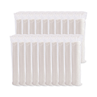 Solo Lift Back and Lock Tab Cup Lids for Foam Cups, Fits 10 oz Trophy Cups, White, 2,000/Carton (SCCDLX10R)
