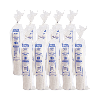 Solo Lift Back and Lock Tab Lids for Paper Cups, Fits 8 oz Cups, White, 100/Sleeve, 10 Sleeves/Carton (SCCLB3081)