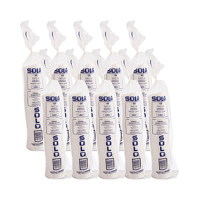 Solo Lift Back and Lock Tab Lids for Paper Cups, Fits 10 oz Cups, White, 100/Sleeve, 10 Sleeves/Carton (SCCLB3101)