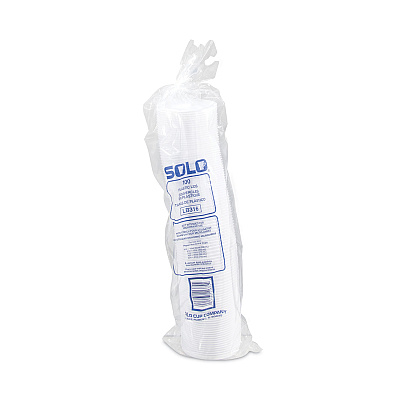 Solo Lift Back and Lock Tab Lids for Paper Cups, Fits 10 oz to 24 oz Cups, White, 100/Sleeve, 10 Sleeves/Carton (SCCLB3161)