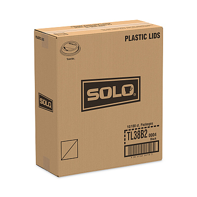 Solo Traveler Cappuccino Style Dome Lid, Fits 8 oz Cups, Black, 1,000/Carton (SCCTL38B2)