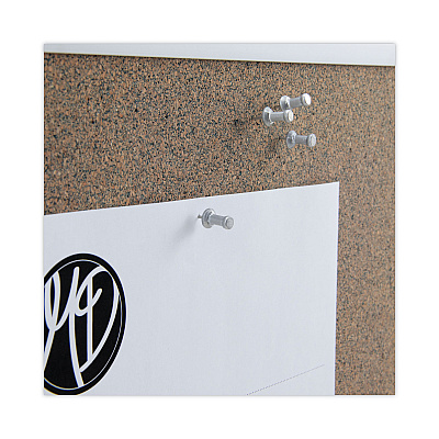 GEM Aluminum Head Push Pins, Aluminum, Silver, 0.63", 100/Box (GEMCPAL5)