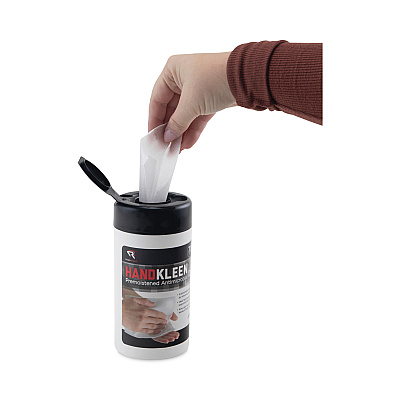 Read Right HandKleen Premoistened Antibacterial Wipes, Cloth, 5.5 x 6.5, Unscented, White, 70/Tub (REARR1460)