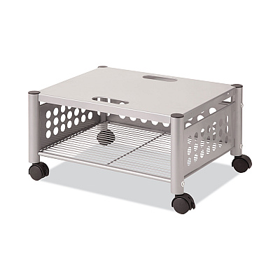Vertiflex Underdesk Machine Stand, Metal, 2 Shelves, 90 lb Capacity, 21.5" x 17.88" x 11.5", Matte Gray (VRTVF52005)