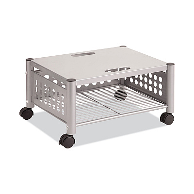 Vertiflex Underdesk Machine Stand, Metal, 2 Shelves, 90 lb Capacity, 21.5" x 17.88" x 11.5", Matte Gray (VRTVF52005)