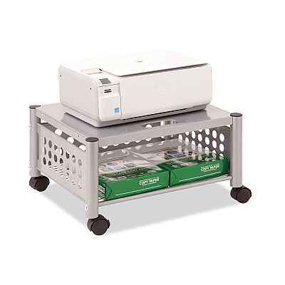 Vertiflex Underdesk Machine Stand, Metal, 2 Shelves, 90 lb Capacity, 21.5" x 17.88" x 11.5", Matte Gray (VRTVF52005)