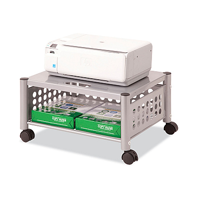 Vertiflex Underdesk Machine Stand, Metal, 2 Shelves, 90 lb Capacity, 21.5" x 17.88" x 11.5", Matte Gray (VRTVF52005)