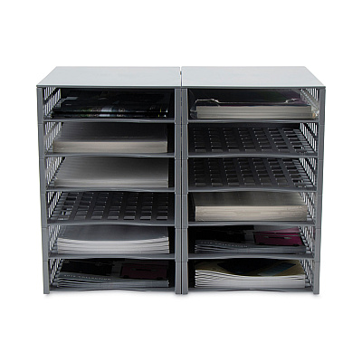 Advantus Snap Configurable Tray System, 12 Compartments, 22.75 x 9.75 x 13, Gray (AVT39412)