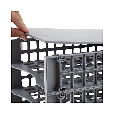 Advantus Snap Configurable Tray System, 12 Compartments, 22.75 x 9.75 x 13, Gray (AVT39412)