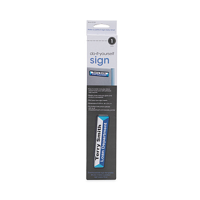 Advantus Panel Wall Sign Name Holder, Acrylic, 9 x 2, 6/Pack, Clear (AVT75329)
