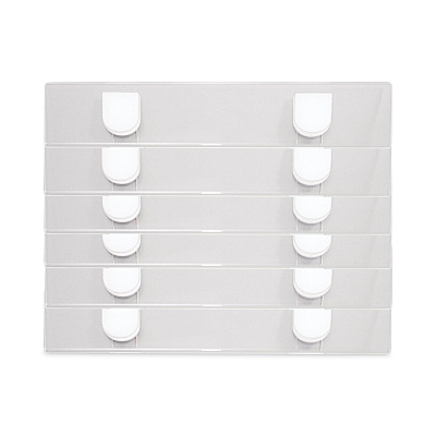 Advantus Panel Wall Sign Name Holder, Acrylic, 9 x 2, 6/Pack, Clear (AVT75329)