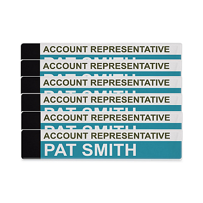 Advantus Panel Wall Sign Name Holder, Acrylic, 9 x 2, 6/Pack, Clear (AVT75329)