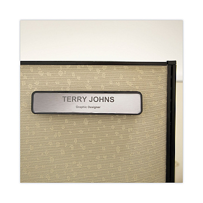 Advantus Panel Wall Sign Name Holder, Acrylic, 9 x 2, 6/Pack, Clear (AVT75329)