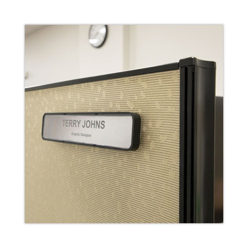 Advantus Panel Wall Sign Name Holder, Acrylic, 9 x 2, 6/Pack, Clear (75329)