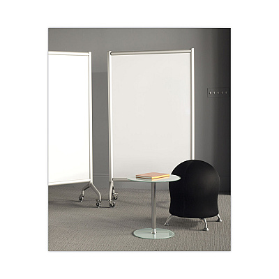 Safco Rumba Full Panel Whiteboard Collaboration Screen, 36w x 16d x 54h, White/Gray (SAF2014WBS)