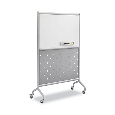 Safco Rumba Whiteboard Screen Accessories, Eraser Tray, 12.25 x 3.5 x 2.25, Magnetic Mount, Silver (SAF2008GR)