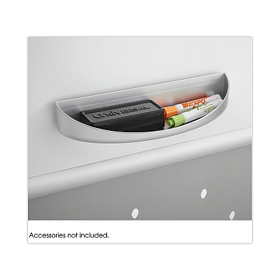 Safco Rumba Whiteboard Screen Accessories, Eraser Tray, 12.25 x 3.5 x 2.25, Magnetic Mount, Silver (SAF2008GR)