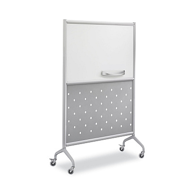 Safco Rumba Whiteboard Screen Accessories, Eraser Tray, 12.25 x 3.5 x 2.25, Magnetic Mount, Silver (SAF2008GR)