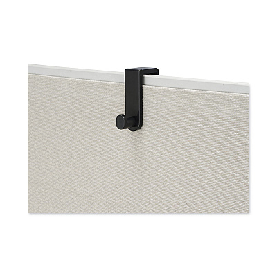 Safco Plastic Coat Hook, 1-Hook, 1.75 x 5.25 x 4, Black (SAF4224BL)