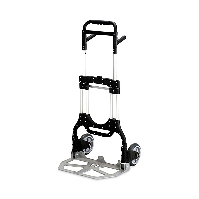Safco Stow-Away Heavy-Duty Hand Truck, 500 lb Capacity, 23 x 24 x 50, Aluminum (SAF4055NC)