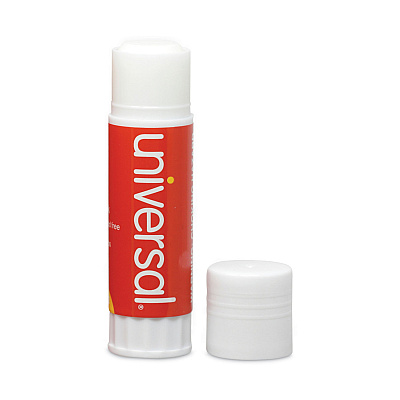 Universal Glue Stick, 1.3 oz, Applies and Dries Clear, 12/Pack (UNV76752)
