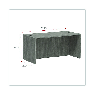 Alera Valencia Series Straight Front Desk Shell, 59.13" x 29.5" x 29.63", Gray (ALEVA216030GY)