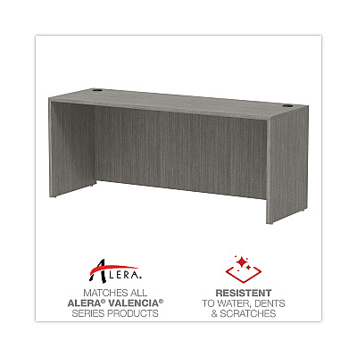Alera Valencia Series Credenza Shell, 70.88w x 23.63d x 29.5h, Gray (ALEVA257224GY)