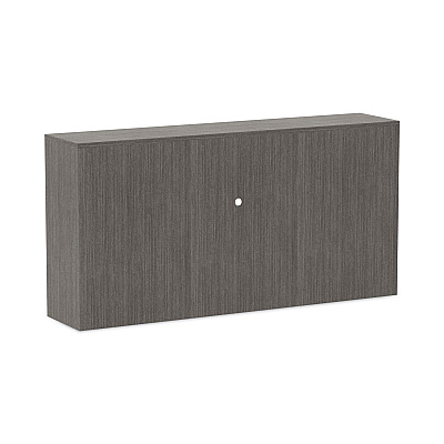 Alera Valencia Series Hutch with Doors, 4 Compartments, 70.63w x 15d x 35.38h, Gray (ALEVA287215GY)