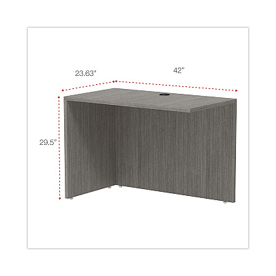 Alera Valencia Series Reversible Return/Bridge Shell, 42w x 23.63d x 29.5h, Gray (ALEVA354224GY)
