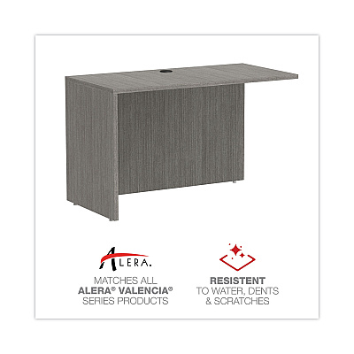 Alera Valencia Series Reversible Return/Bridge Shell, 47.25w x 23.63d x 29.5h, Gray (ALEVA354824GY)
