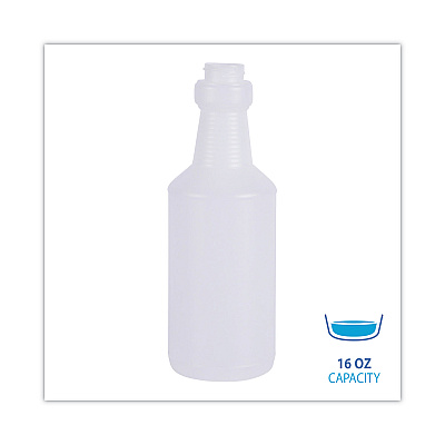 Boardwalk Handi-Hold Spray Bottle, 16 oz, Clear, 24/Carton (BWK00016)