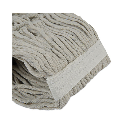 Boardwalk Banded Cotton Mop Head, #24, White, 12/Carton (BWKCM02024S)