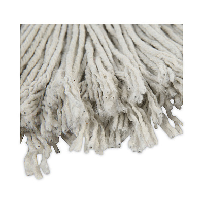 Boardwalk Banded Cotton Mop Head, #24, White, 12/Carton (BWKCM02024S)