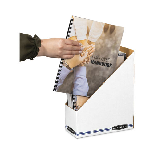 Bankers Box Stor/File Corrugated Magazine File, 4 x 9.25 x 11.75, White, 12/Carton (10723)