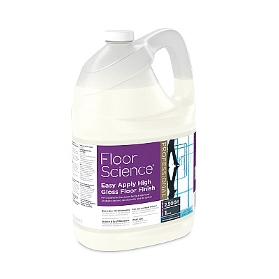 Diversey Floor Science Premium High Gloss Floor Finish, Clear Scent, 1 gal Container,4/CT (DVOCBD540410)