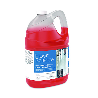 Diversey Floor Science Neutral Floor Cleaner Concentrate, Citrus Scent, 1 gal, 4/Carton (DVOCBD540441)