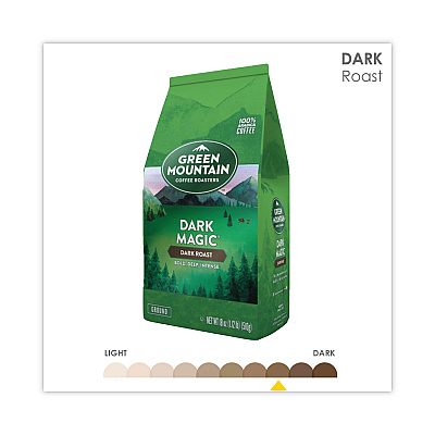 Green Mountain Coffee Roasters Roasters Roasters Dark Magic Ground Coffee, 18 oz Bag (GMT7134EA)