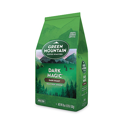 Green Mountain Coffee Roasters Roasters Roasters Dark Magic Whole Bean Coffee, 18 oz Bag (GMT7568EA)